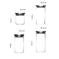 sealing glass candy jar transparent food storage jar clear storage glass container GSJ-34S